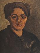 Vincent Van Gogh Head of a Peasant Woman with Dark Cap (nn04) oil painting artist